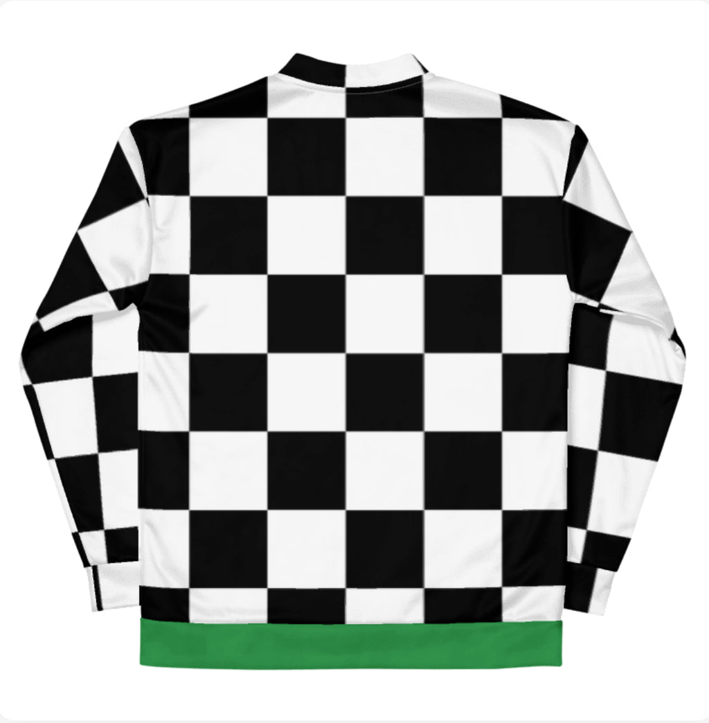 Checkerboard Bomber Jacket