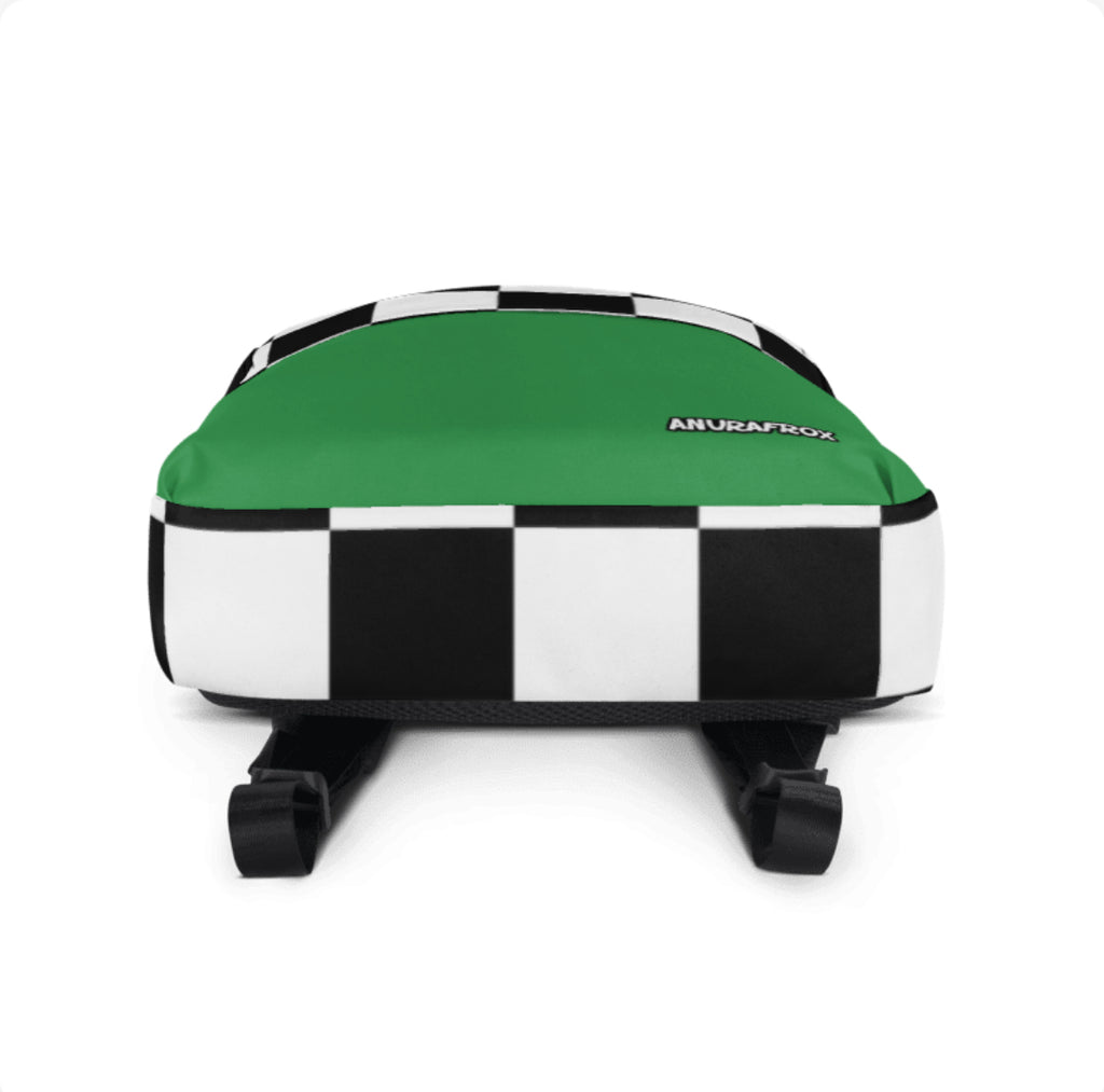 Checkerboard Sport Bookbag White/Black/Green