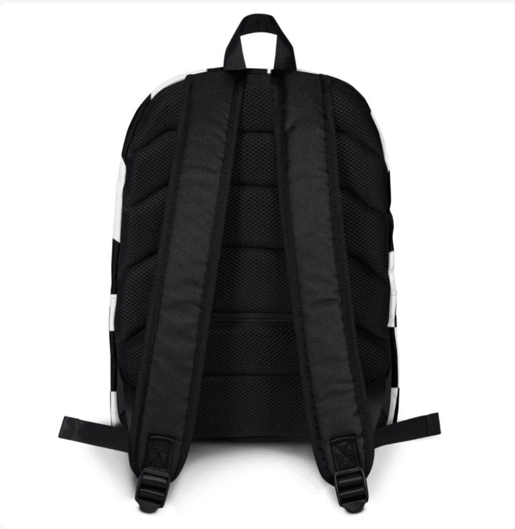 Checkerboard Sport Bookbag White/Black/Green