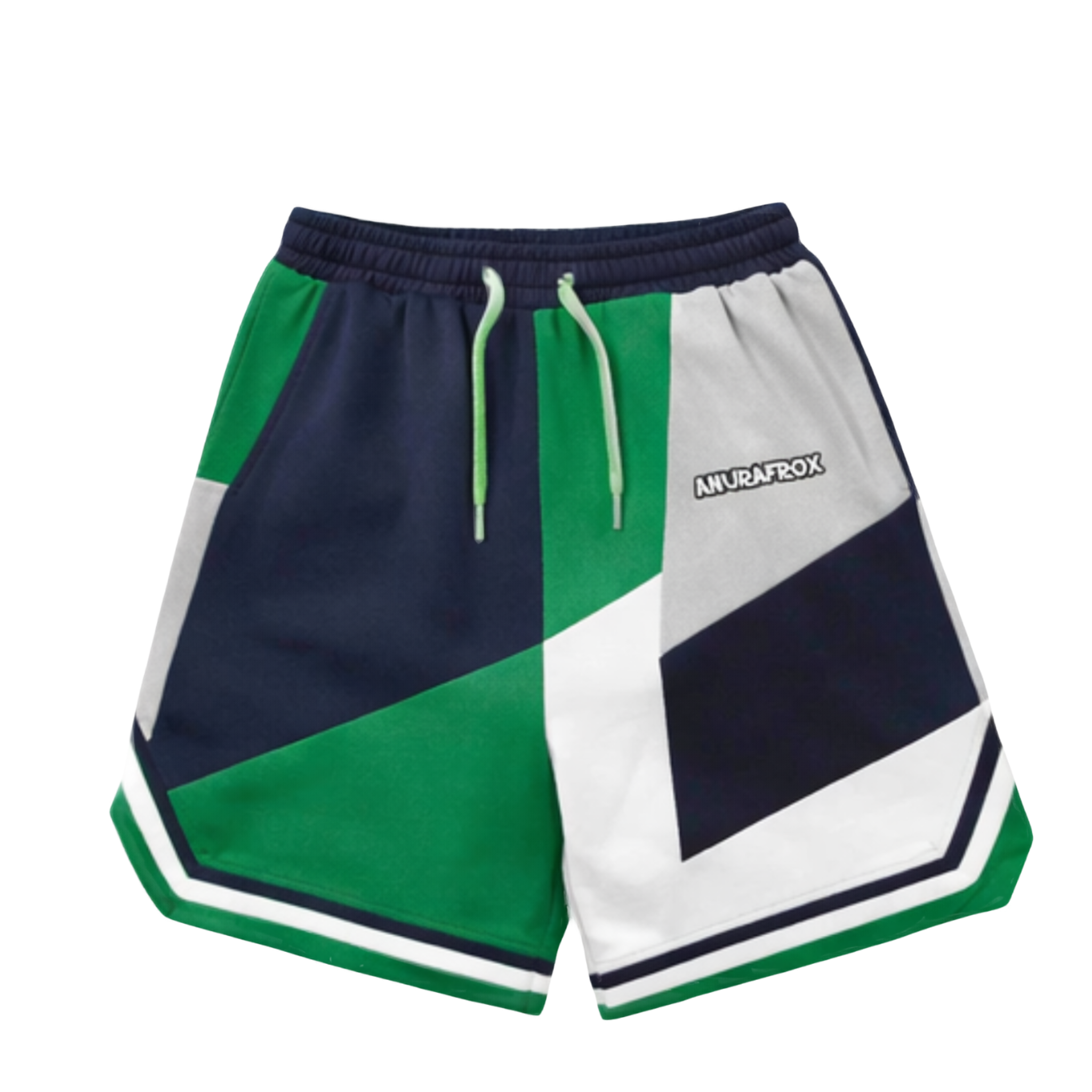 ANURAFROX Colorblock Shorts - Green